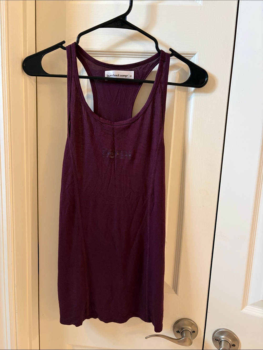 Burn Boot Camp wine color tank